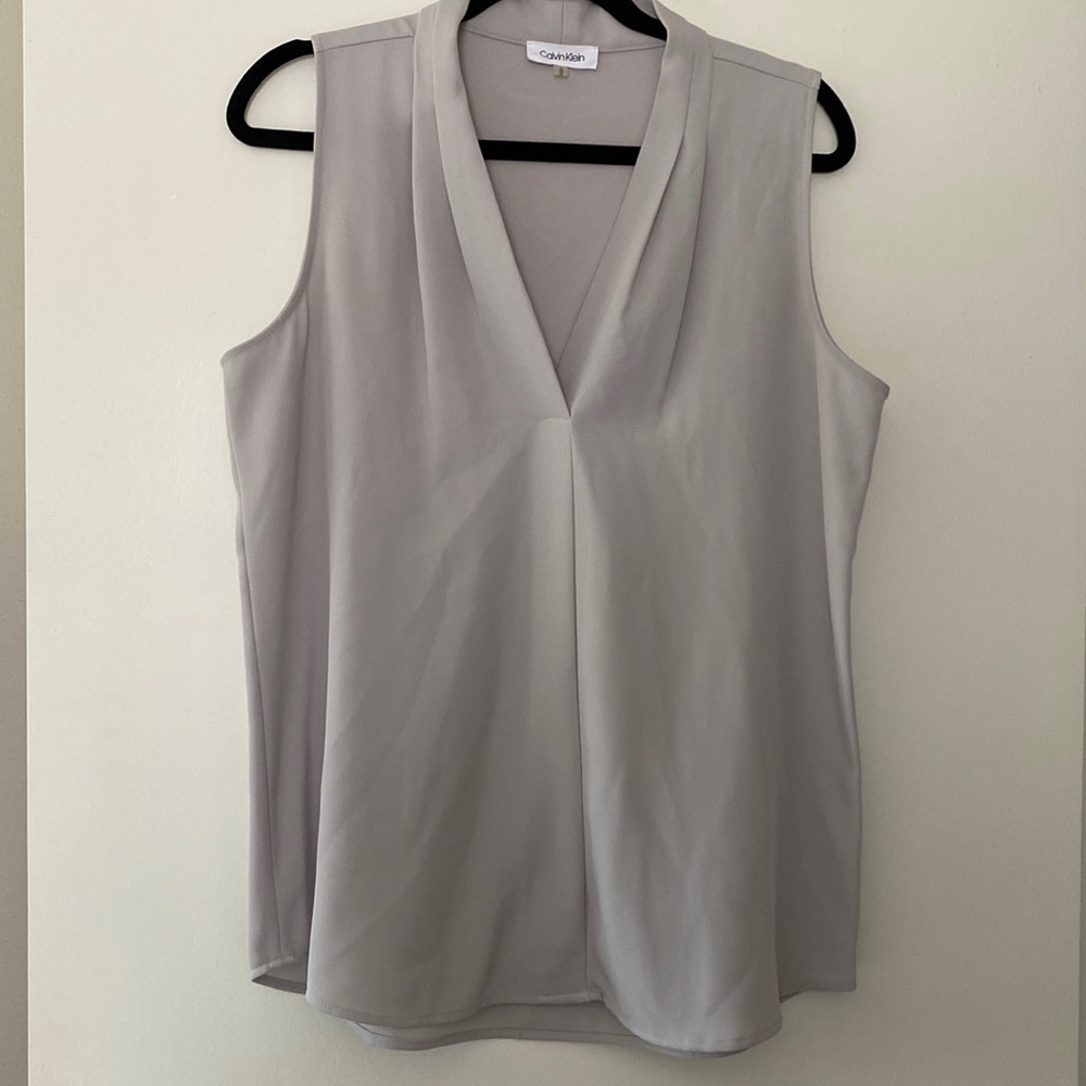 Calvin Klein gray Sleeveless blouse